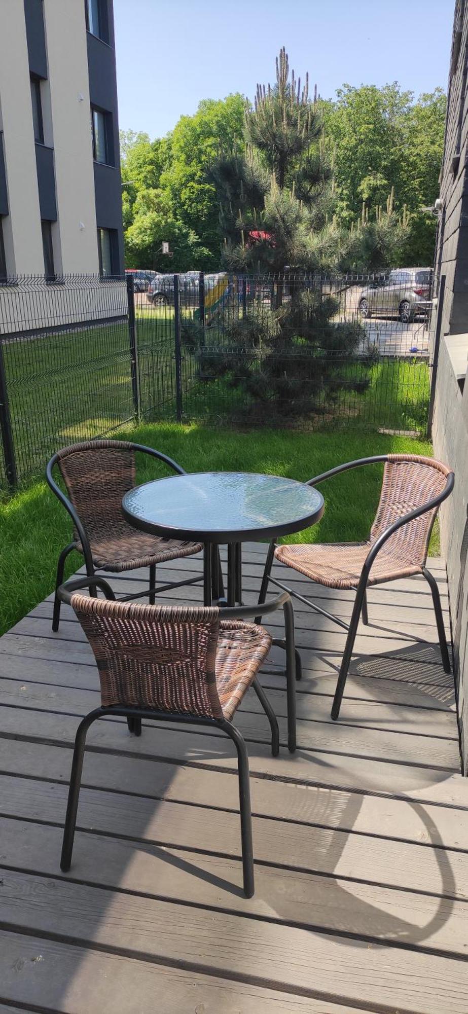 New Apartment J22, Free Private Parking, Terrace, Self Check-In Kaunas Værelse billede
